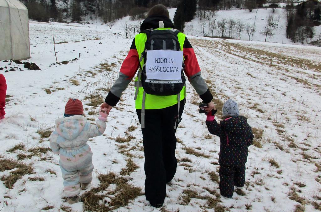 Passeggiata sulla neve